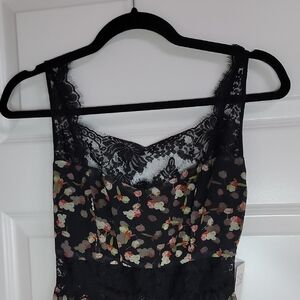 WISHLIST NWT BLACK LACY FLORAL MINI DRESS